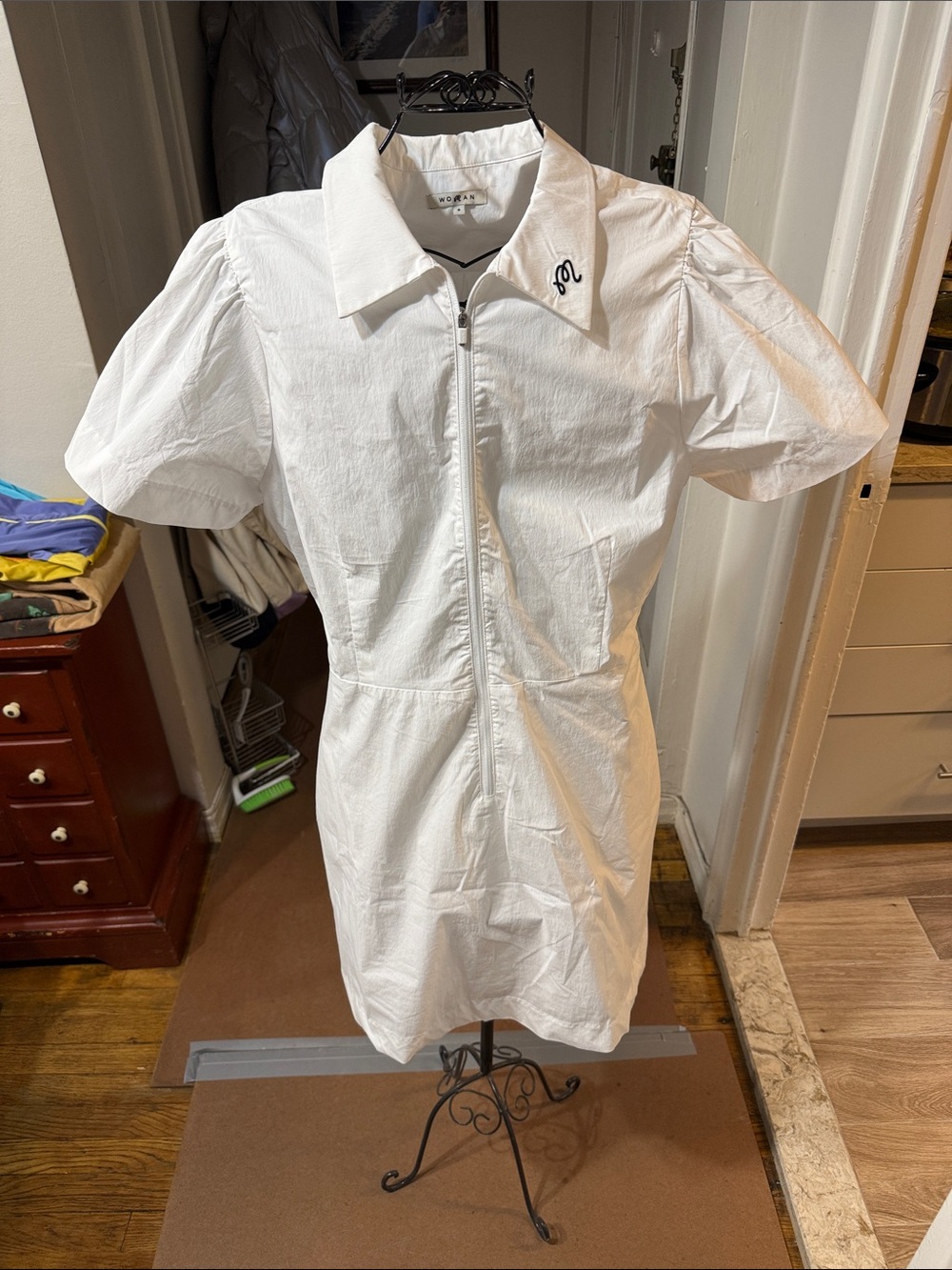 Malbon White Zip-Front Golf/Tennis Dress